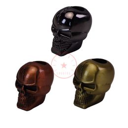 Colourful Metal Alloy Smoking Portable Innovative SKULL Ghost Head Style Stand Hole Dry Herb Tobacco Preroll Cigarette Holder Tips Extinguisher DHL