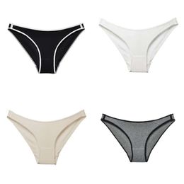 Panties Women's 5pcs Pack Cotton for Women Underwear Girls Bikini Panty Elastic Low Waist Soft Comfort Female Underpants Black White Red Comt