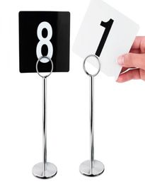Table Number Card Clips Tag Table Number Holder Stand Table Card Holder Place Card Holder Stainless Steel Party Decoration2822692