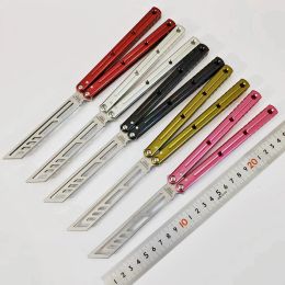 TITUS Kraken V7 VII 7 Butterfly Training Trainer Knife Stainless Steel Blade 7075 Aluminum Channel Handle Bushing Knives