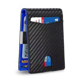 Holders 2023 New Men's Multicard Wallet RFID Business Wind Antitheft Magnetic Brush Thin Card Bag Wallet Men Rfid