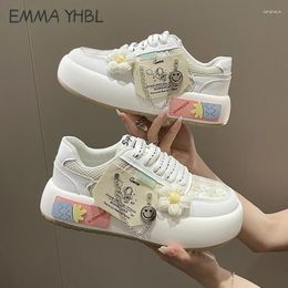 Casual Shoes Ugly Cute Loaf Women's Thick Soled White 2024 Spring And Autumn Daddy Student Fashion Sneakers