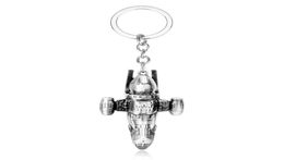 MQCHUN Movie Firefly Serenity Replica HD Space Ship Metal KeyRing Keychain Spacecraft Alloy Key Chain Jewellery for Men6520413