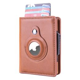 Holders For Airtag Rfid Card Holder Small Men Wallet Money Bag Leather Women Wallets Purse Air Tags Bag For Apple AirTags Tracker Case