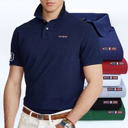 Top Quality Solid Color Mens Polo Shirt 100% Cotton Short Sleeve Casual Polos Hommes Summer Lapel T-shirt Male Tops PL811 240410