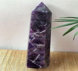 1PCS Natural Dream Amethyst Crystal Quartz Wand Points Healing8152212