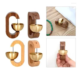 Decorative Figurines Natural Wood Magnet Doorbell Gentle Sound Bells Doorbells Wind Chimes Fridge Magnetic Cute Home Decor