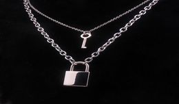 Stainless steel chain lock pendant rock hip hop trend Necklace key fashion necklace wholesale for men and women9303895