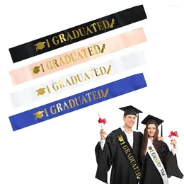 Belts Grad Shoulder With Headband Graduated Straps Crystal Crown Graduation Ceremony Sash Sets