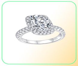 2 Carat Moissanite Engagement Ring Sterling Silver Synthetic Diamond Wedding Jewelry5400148