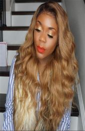 1B 30 Body Wave Ombre Full Lace Wigs Human Hair Two Tone With Baby Hair Glueless Full Lace Wigs Brazilian For Women91413383575808