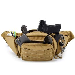 Bags Mege Brand Men's Tactical Gun Waist Bag Holster Chest Military Combat Outdoor Camping Hiking Shoulder Sling EDC Holster Bag
