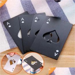 Openers Beer Bottle Poker Playing Card Ace Of Spades Bar Tool Soda Cap Opener Gift Kitchen Gadgets Tools Drop Delivery Home Garden Di Dh1Rc