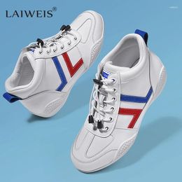 Casual Shoes Spring Autumn Women's Sports Travel Flat-bottomed High-tops Thick-soled Leisure Flats Classic Genuine Leather Shoe