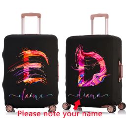 Accessories Custom Name Luggage Protective Cover Travel Thicken Elastic Creative Letter Print Apply To 1832" Baggage Detachable Dust Bags