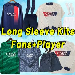 Long sleeve 2022 2023 2024 soccer jerseys maillot de foot MBAPPE HAKIMI MARQUINHOS VERRATTI football shirt 22 23 24 SERGIO RAMOS FABIAN KIT goalkeeper full sets