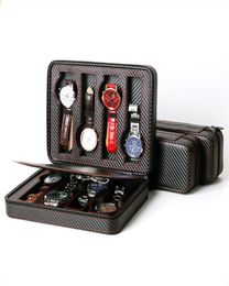 2 4 8 Grids PU Leather Travel Watch Storage Case Zipper Wristwatch Box Organiser Can Prevent The Watch From Scratching261J5795912