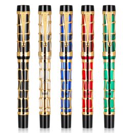 Pens Jinhao 100 Fountain Pen EF/F/M Nib, Resin & Gold Trim Skeleton Writing Pen with Converter