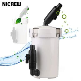 Heating NICREW SUNSUN 603 External Aquarium Filter Ultraquiet Canister Filter Bucket Water Sponge Filters for Aquarium Fish Tank 220V