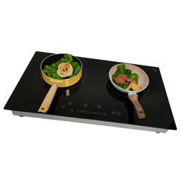 Dual Burners Ceramic Cooker Metal Case Built-in Table Touch Control Induction Top