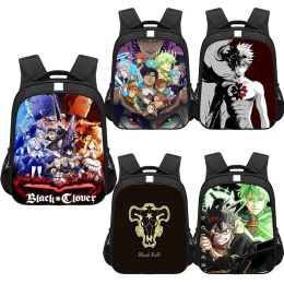 Backpacks Japanese Black Clover Anime Print Backpack for Teenager Asta Yami Manga Children Fashion Schoolbags Daypack Laptop Rucksack Gift