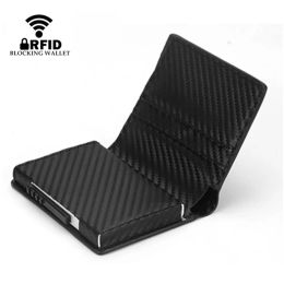 Holders New Style RFID Blocking Men Credit Card Holder Metal Wallet Business Aluminium Single Box Bank Card Case Purse for Cards