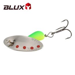 BLUX ARS Blade Rotating Spinner 35g Metal Lure Brass Hard Artificial Spoon Bait Copper Freshwater Creek Trout Fishing Tackle 240407