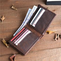 Wallets Card Holder Men Wallet Leather Purse Money Case Credit ID Card Genuine Leather Men Purse Money Clips Money bag