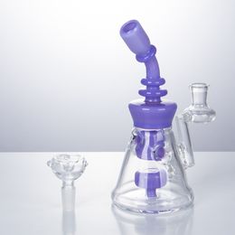 Headshop666 GB108 Glass Water Bong Dab Rig Smoking Pipe About 19cm Height 14mm Male Tobacco Dome Glass Bowl Beautiful Bubbler Bongs