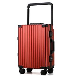 Luggage Luggage Fashion Wide Trolley Suitcase Boarding Bag Makeup Trolley Case Suitcase Wheel Medium Million Mute Password Suitcase