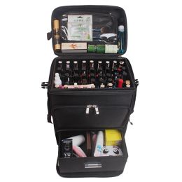 Luggage Multifunction Trolley Cosmetic Case Rolling Luggage Bag On Wheels Ladies Nails Makeup Toolbox Beauty Tattoo Salons Suitcase