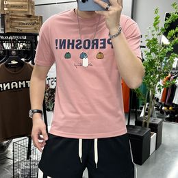 Men's T-shirts Embroidered Printed Cotton Unisex tees Trendy Fashion Homme Daliy Wear Slim Fit Tops Summer Man Clothing
