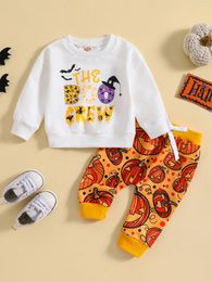 Clothing Sets Cute Halloween Costume Set For Infant Boys Crewneck Sweatshirt And Elastic Long Pants Perfect Fall Winter Outfit Toddlers