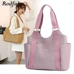 Shoulder Bags Korean Fashion Casual Big Nylon Women's Bag Ladies Large Cloth Fabric Tote Handbags For Women 2024 Hand Female