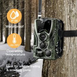 Cameras Hc801m Hunting Trail Camera Wildlife Camera with Night Vision16mp 1080p Scouting Infrared Camera 2g Mms Photo Video Surveillance