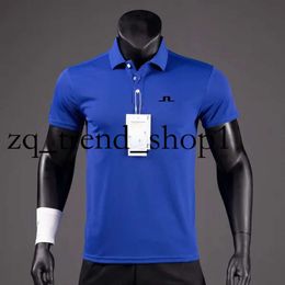 Mens Polos Summer Golf Shirts Men Casual Polo Short Sleeves Breathable Quick Dry J Lindeberg Wear Sports T Shirt 93