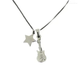 Pendant Necklaces Guitar Star Charm Necklace Adjustable Length Collarbone Chain For Fashion Lover 40GB