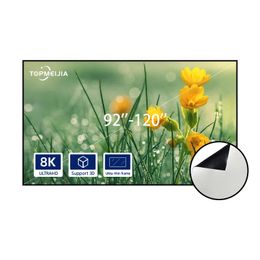 110 Inch Thin Edge Aluminum Fixed Frame Front Projector Screen 4K 3D Matt White Screens For 8k/4k long Throw projector