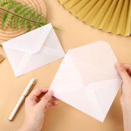 Bags 50pcs/lot Envelopes Translucent Paper Bag Wedding Small Business Supplies Stationery DIY Postcard Invitations Storage Packaging