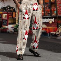 Men's Pants Christmas Trend Handsome Versatile Casual Straight Sweat Fashionable Large Size Suit