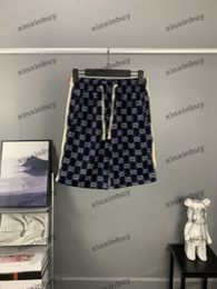 xinxinbuy 2024 Men women designer shorts Webbing Double letter jacquard short black white brown Grey blue brown Apricot S-XL new