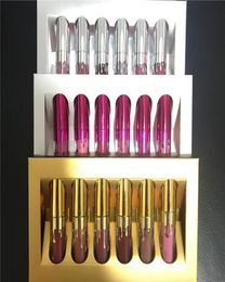 Birthday Edition Holiday Cosmetics Matte Liquid Lipstick Mini Kit Lip Limited With the Golden Box 6pcsset Lip Gloss 3set5565270