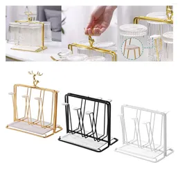 Kitchen Storage Luxury Mug Drying Rack Holder Metal Display Stand Hanger For Glass Cup
