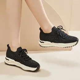 Casual Shoes Women's Rhinestone Sneakers Autumn Fashion Breathable Lightweight Comfortable Running Sapatilha Feminina