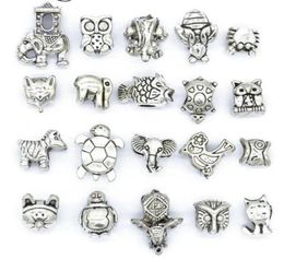 Mix Style Beads Antique Silver Plated Alloy Big Hole Charms Spacer Beads fit bracelet DIY Jewelry Necklaces Pendants cha91996397019068