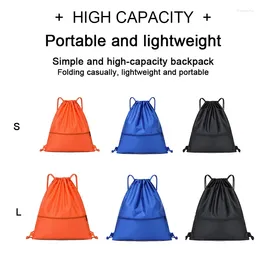 Shopping Bags Large Capacity Drawstring Bag Shoulder Waterproof Backpack Sports Training