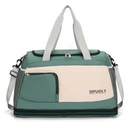 Bags Double Expansion Women Travel Bag Contrast Colour Tote Bag Large Capacity Women Crossbody Bags Oxford Waterproof Weekend Bags Men