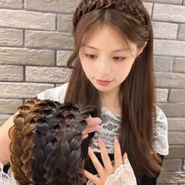 Hair Clips Women Wide Wig Beadbands Fashion Fishbone Braids Hairbands Girl Pretty Handmade Head Hoop Female Headwear Accessories