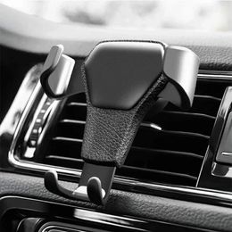 2024 Gravity Car Holder For Phone Air Vent Clip Mount Mobile Cell Stand Smartphone GPS Support For iPhone 13 12 Xiaomi Samsung Phone - car