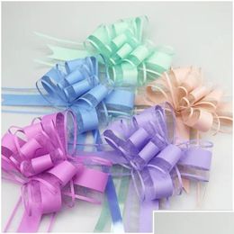 Party Decoration 100Pcs Middle Size 30Mm Solid Color Sierblackbeige Pl Bow Ribbon Gift Packing Flower Knot Car Room Decor Y201006 Dr Dhsl4